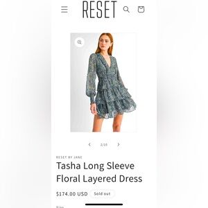 Reset by Jane sz small dress net